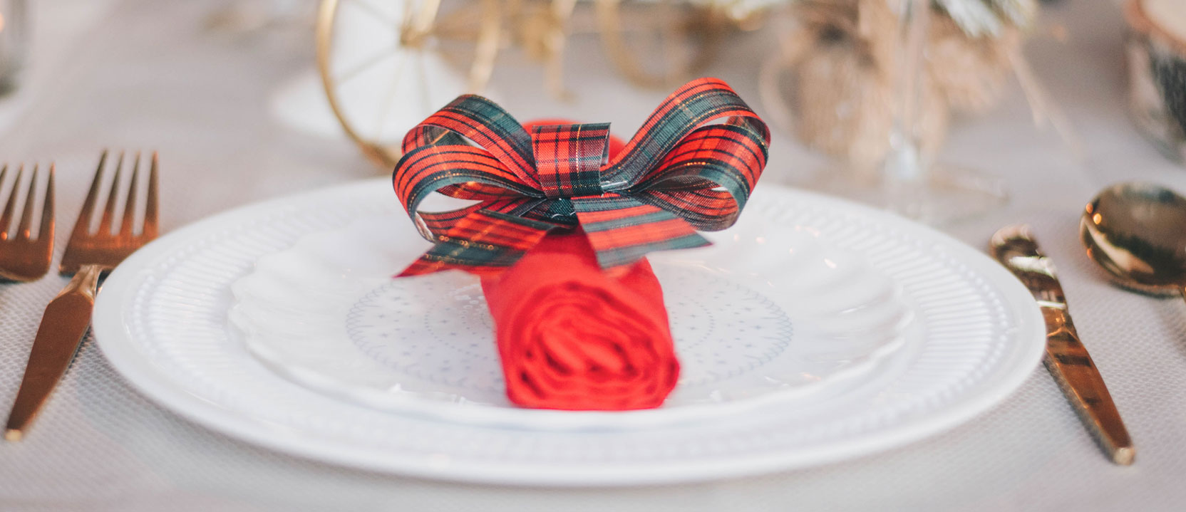 Christmas dinner table